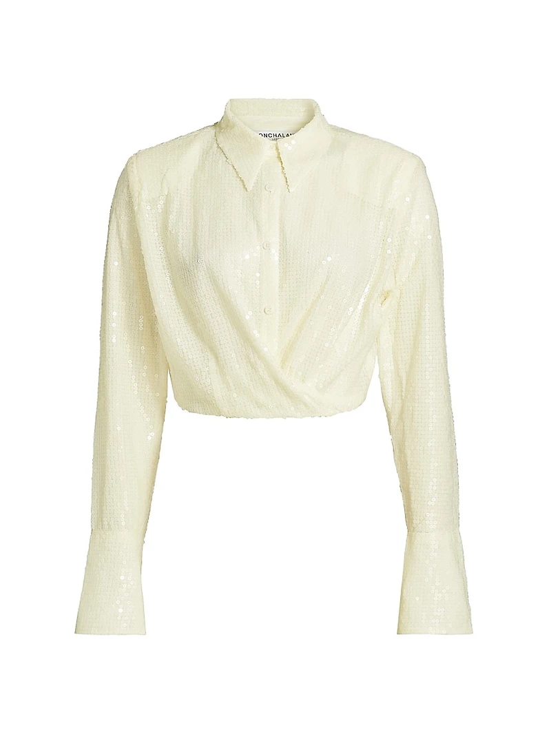 Tylan Sequined Crop Shirt