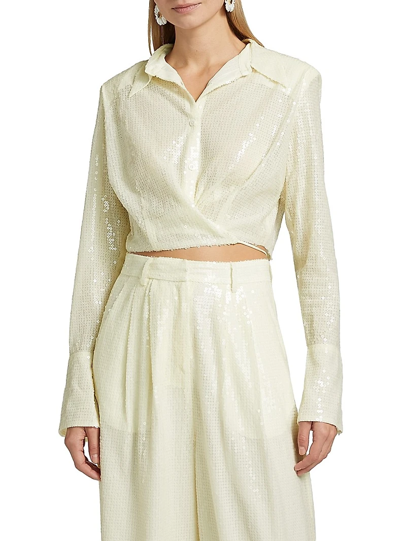 Tylan Sequined Crop Shirt