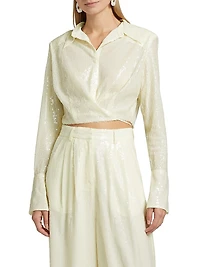 Tylan Sequined Crop Shirt
