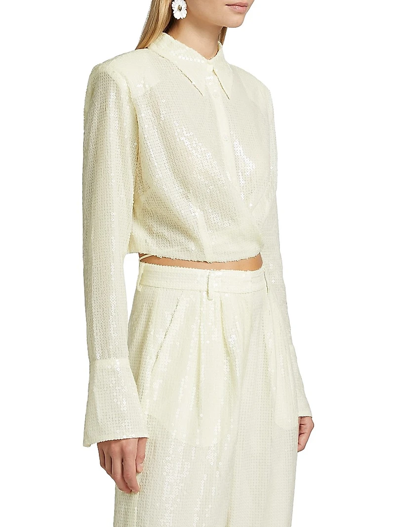Tylan Sequined Crop Shirt