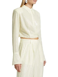 Tylan Sequined Crop Shirt