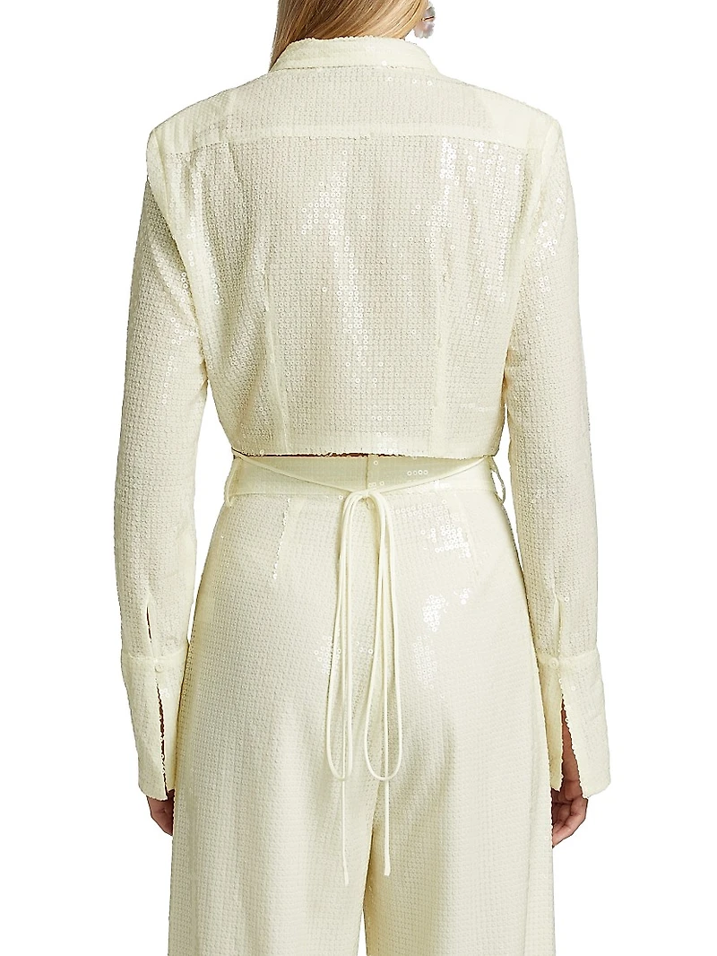 Tylan Sequined Crop Shirt