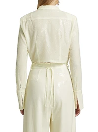 Tylan Sequined Crop Shirt