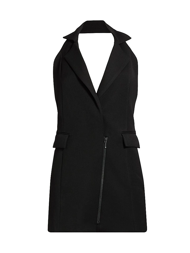 Myra Tailored Halter Minidress