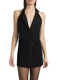 Myra Tailored Halter Minidress