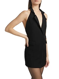 Myra Tailored Halter Minidress