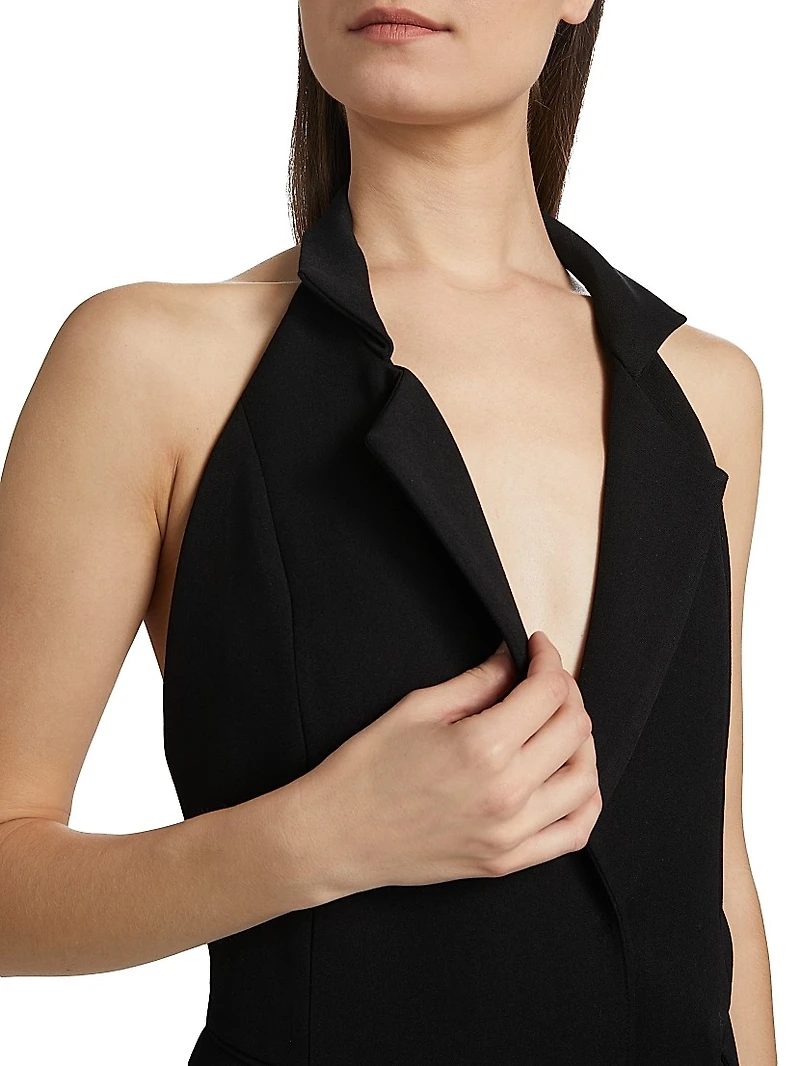 Myra Tailored Halter Minidress