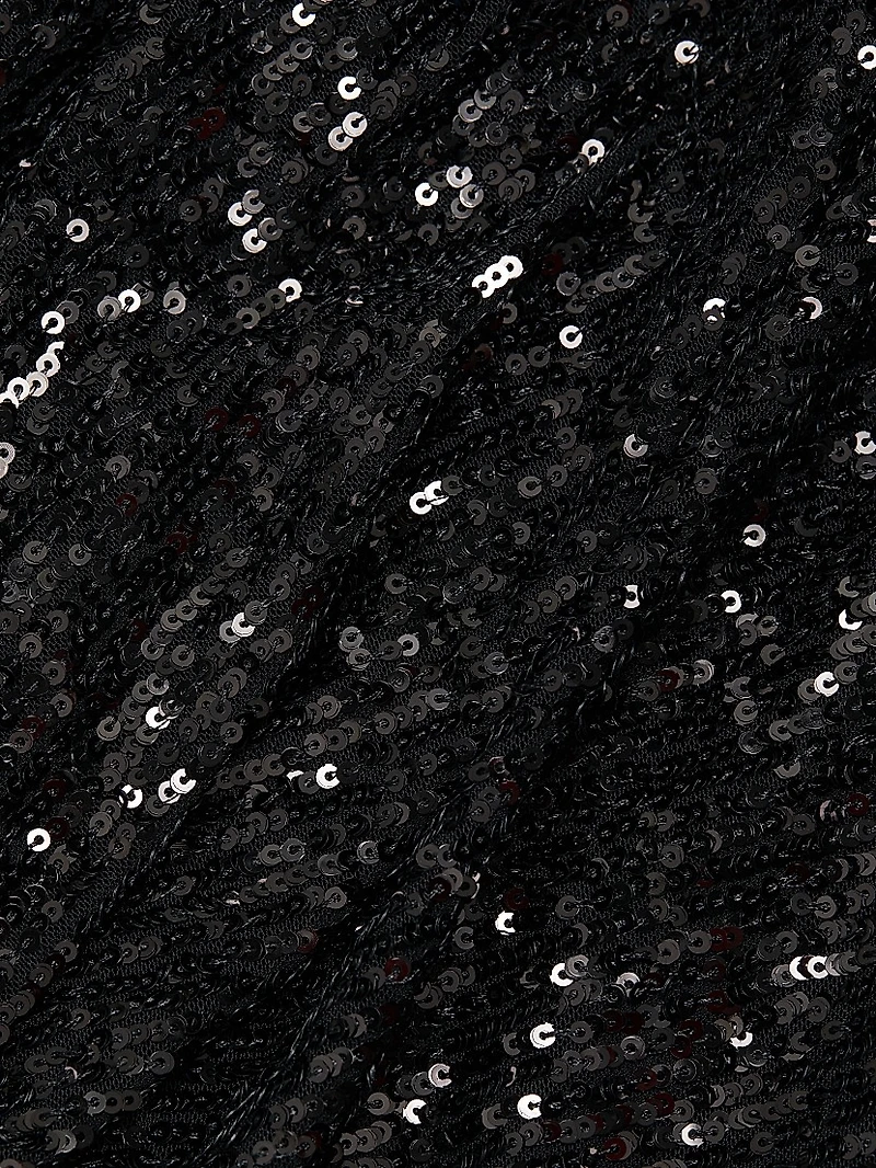 Frankie Sequined Balloon-Sleeve Top