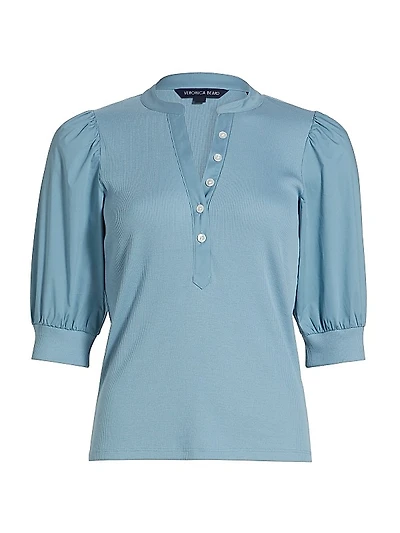Coralee Puff-Sleeve Top