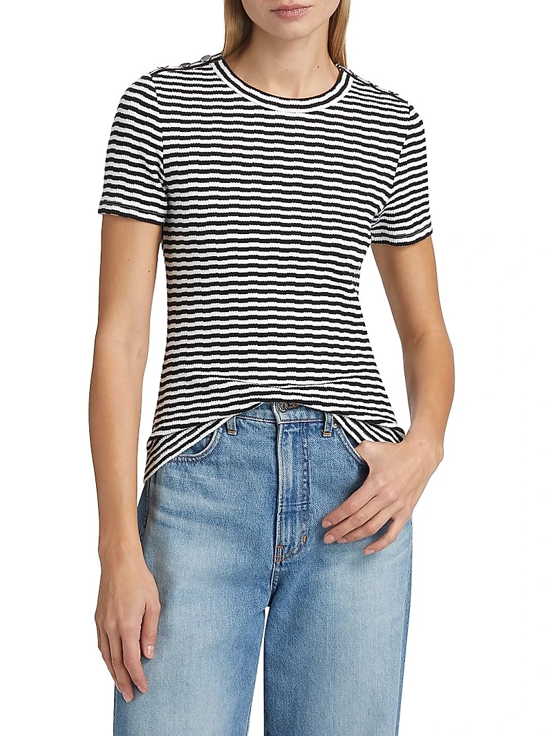 Draya Striped Knit T-Shirt