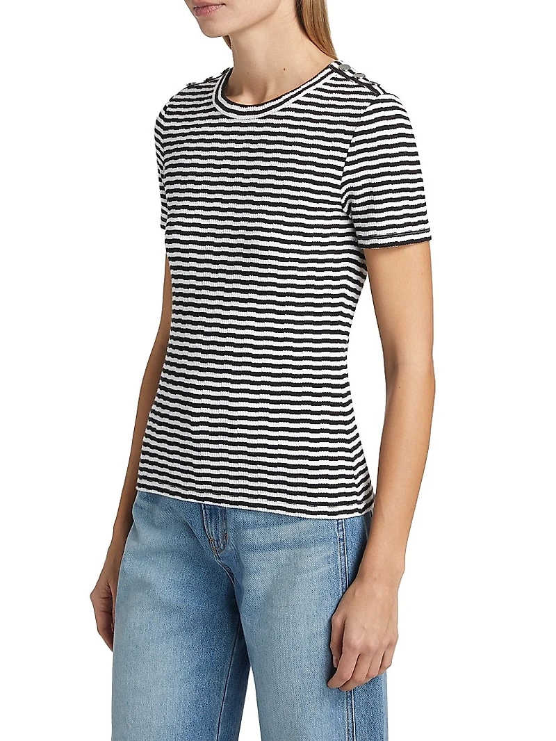 Draya Striped Knit T-Shirt