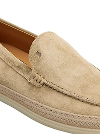 Monogrammed Suede Slipper Loafers