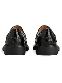 Logo-Detailed Leather Penny Loafers