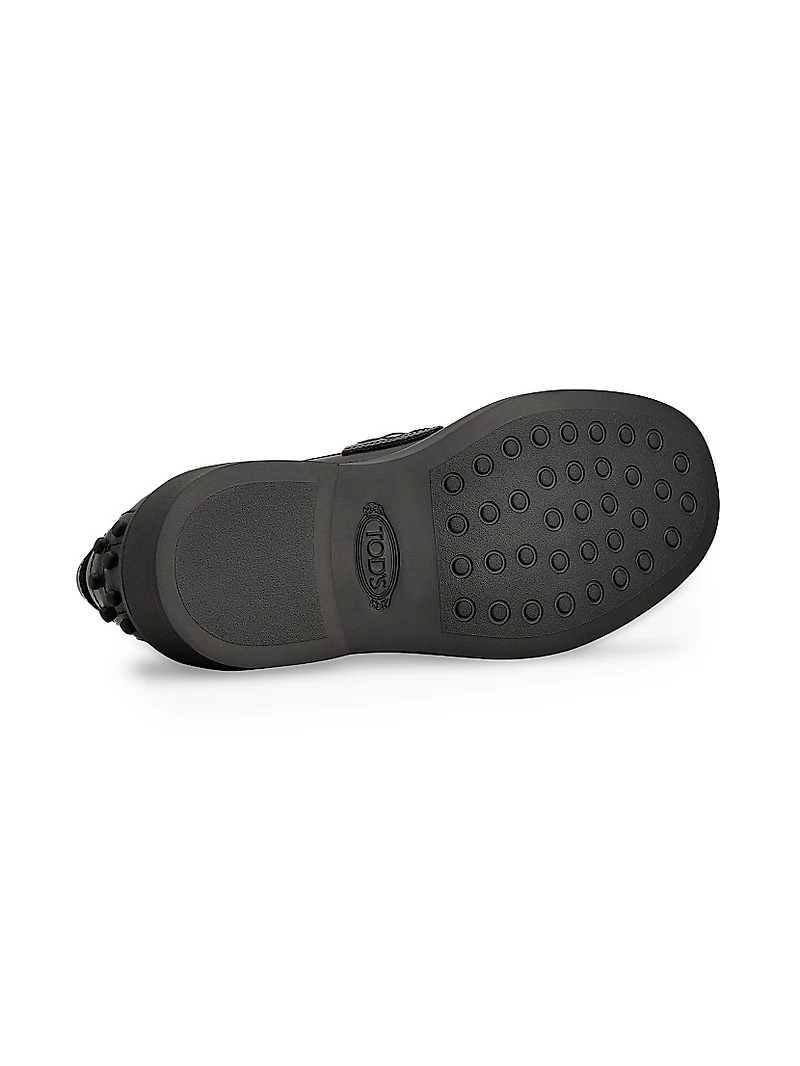 Logo-Detailed Leather Penny Loafers