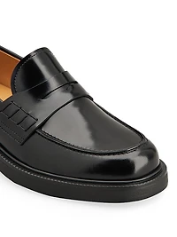 Logo-Detailed Leather Penny Loafers