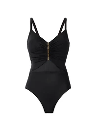 Network News Mariposa Gathered One-Piece Swimsuit