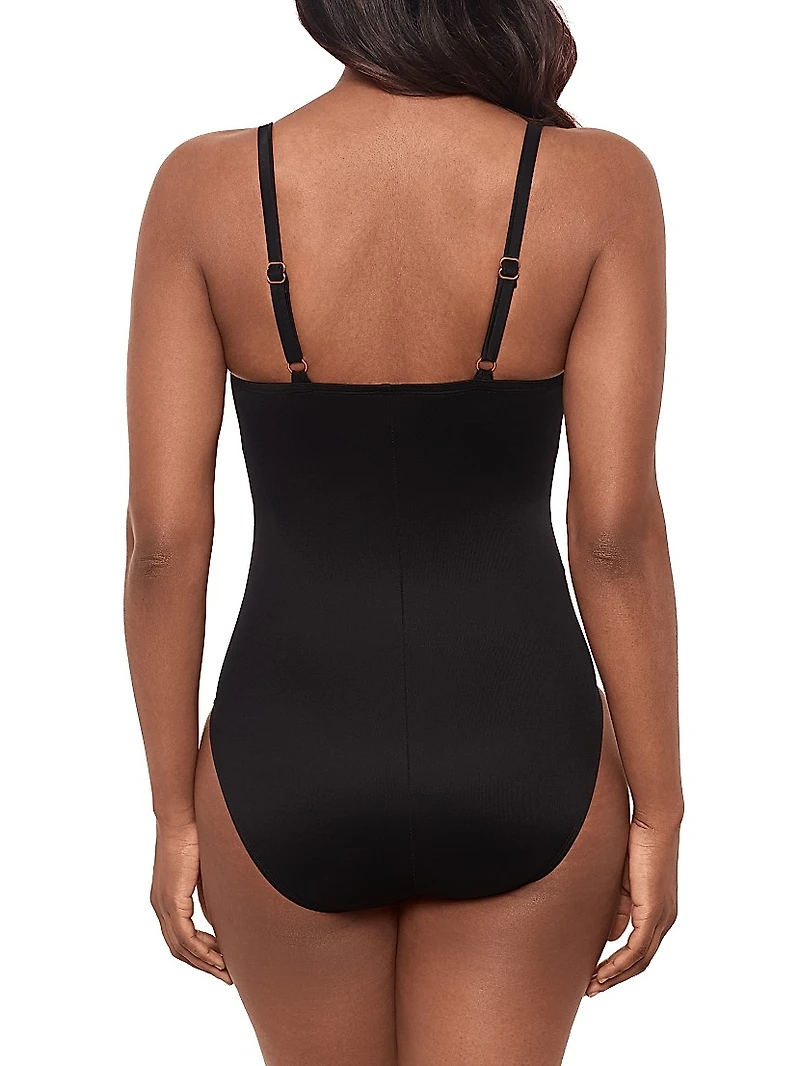 Network News Mariposa Gathered One-Piece Swimsuit