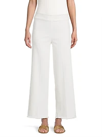 Stretch-Denim Wide-Leg Jeans