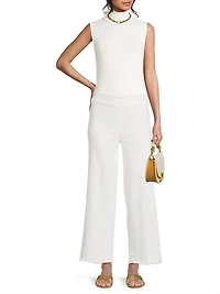 Stretch-Denim Wide-Leg Jeans