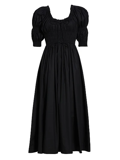Ischia Puff-Sleeve Dress