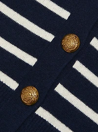 Solene Striped Cashmere Cardigan