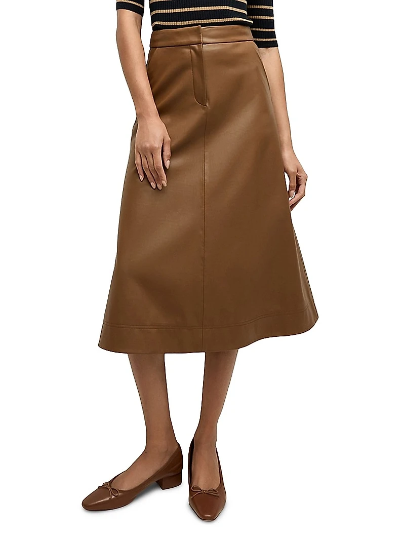 Louise Vegan Leather Skirt