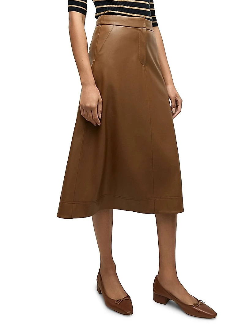 Louise Vegan Leather Skirt