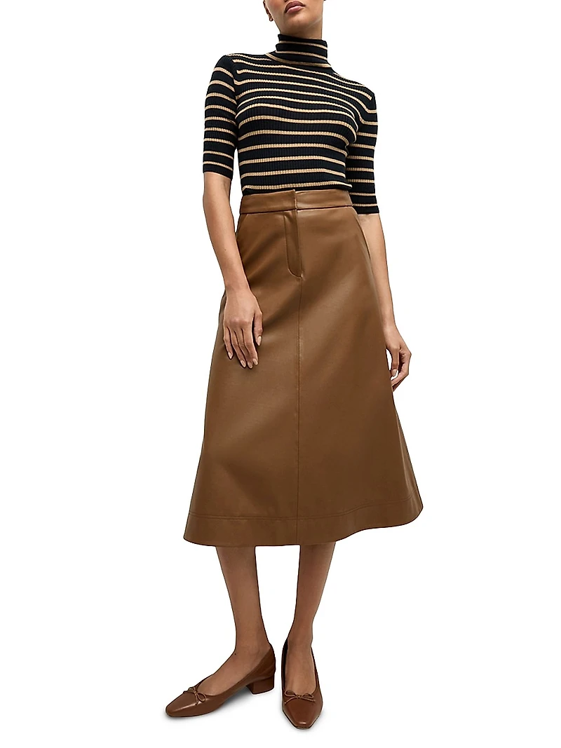 Louise Vegan Leather Skirt