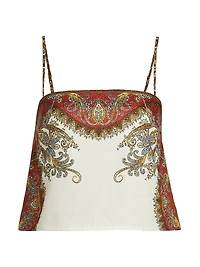 Rhea Printed Linen Top