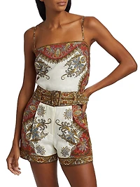 Rhea Printed Linen Top