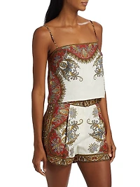 Rhea Printed Linen Top