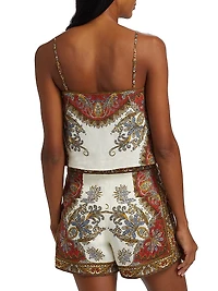 Rhea Printed Linen Top