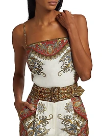 Rhea Printed Linen Top