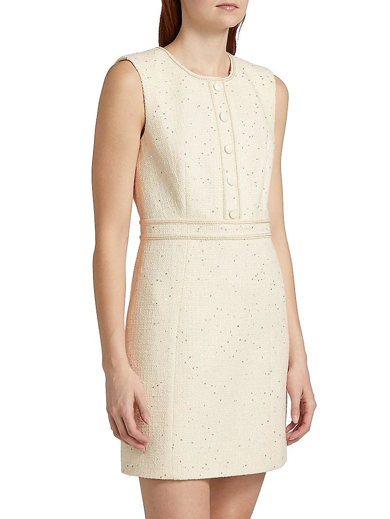 Julie Tweed Sheath Minidress