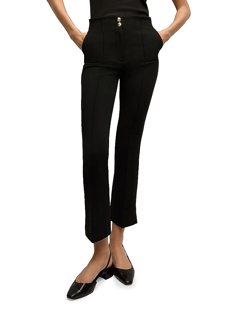 Kean Seamed Mid-Rise Pants