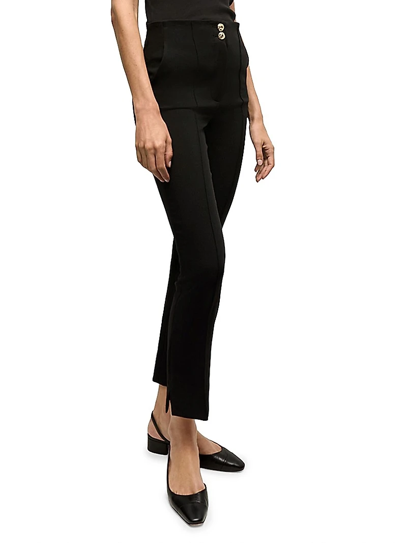 Kean Seamed Mid-Rise Pants