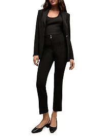 Kean Seamed Mid-Rise Pants