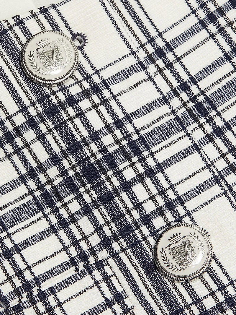 Tamara Plaid Cotton-Blend Vest