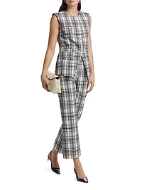 Tamara Plaid Cotton-Blend Vest