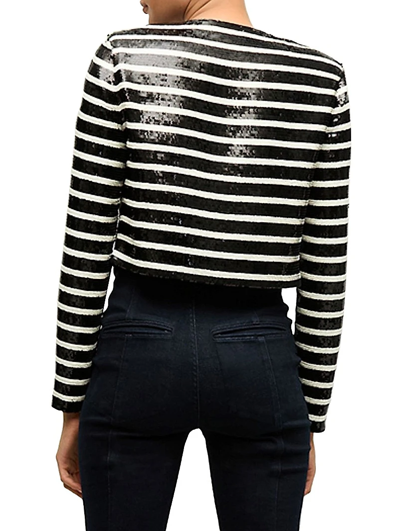 Mickey Sequined Striped Jacket