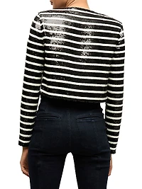 Mickey Sequined Striped Jacket