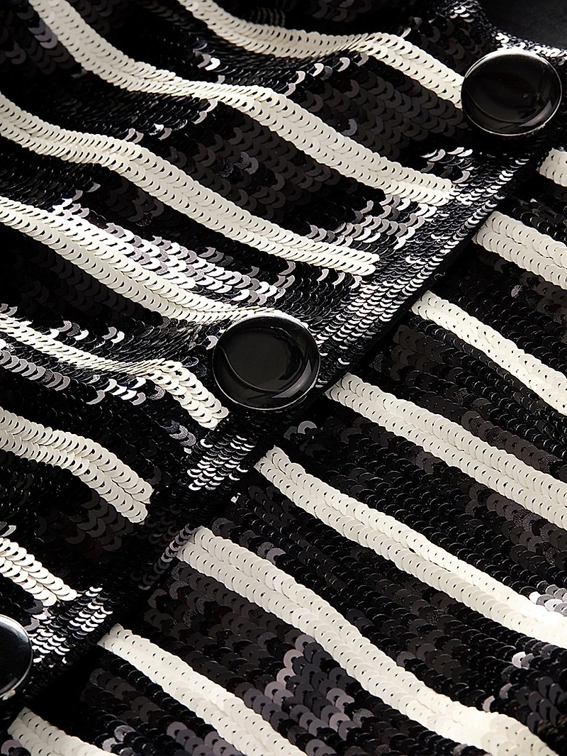 Mickey Sequined Striped Jacket