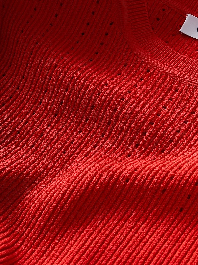 Nami Pointelle-Knit Midi-Dress