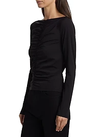 Ruched Long-Sleeve Top