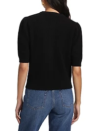 Shrunken Wool-Cashmere Cardigan