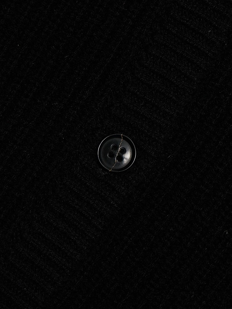 Shrunken Wool-Cashmere Cardigan