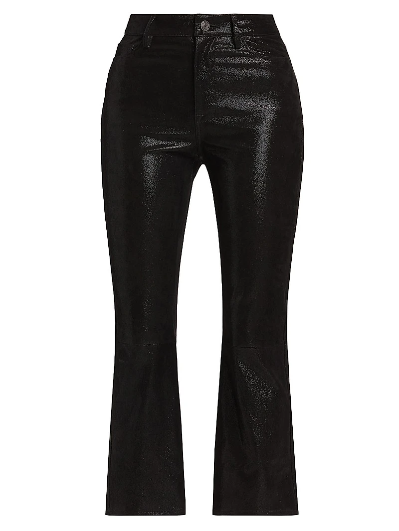 Le Crop Mini Boot Leather Pants