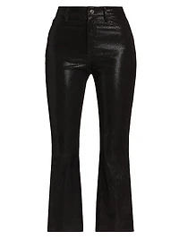 Le Crop Mini Boot Leather Pants