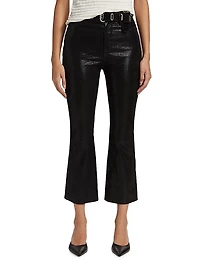 Le Crop Mini Boot Leather Pants