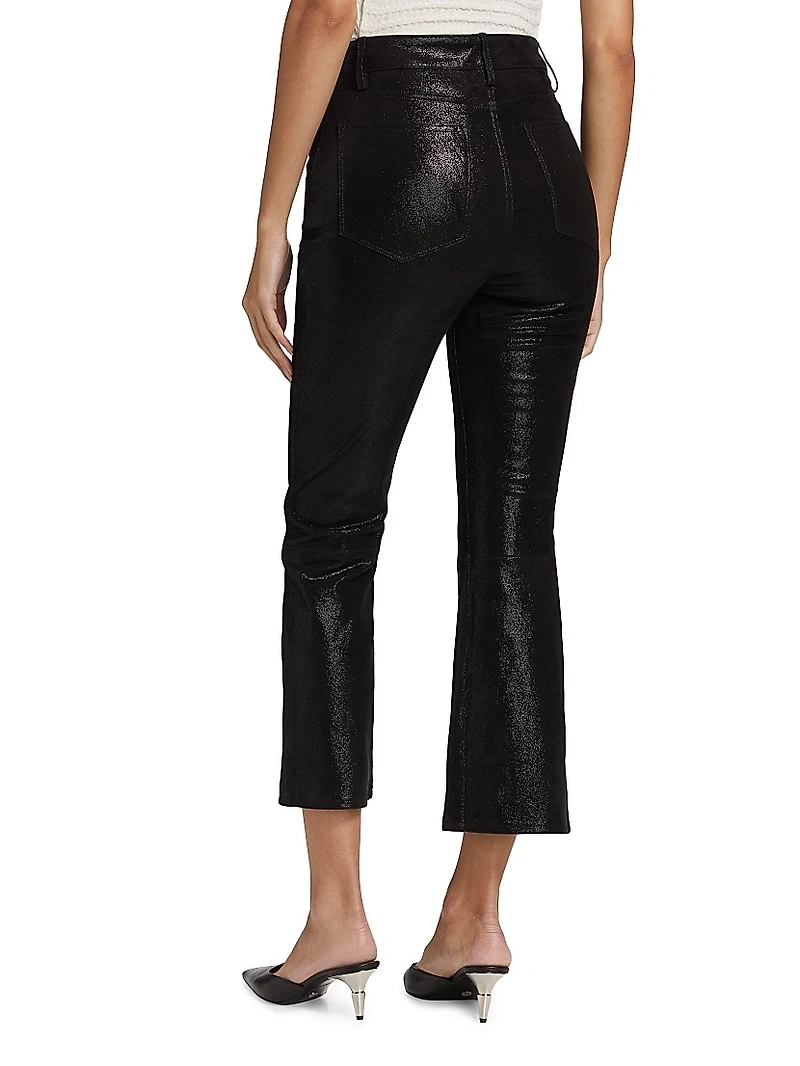 Le Crop Mini Boot Leather Pants